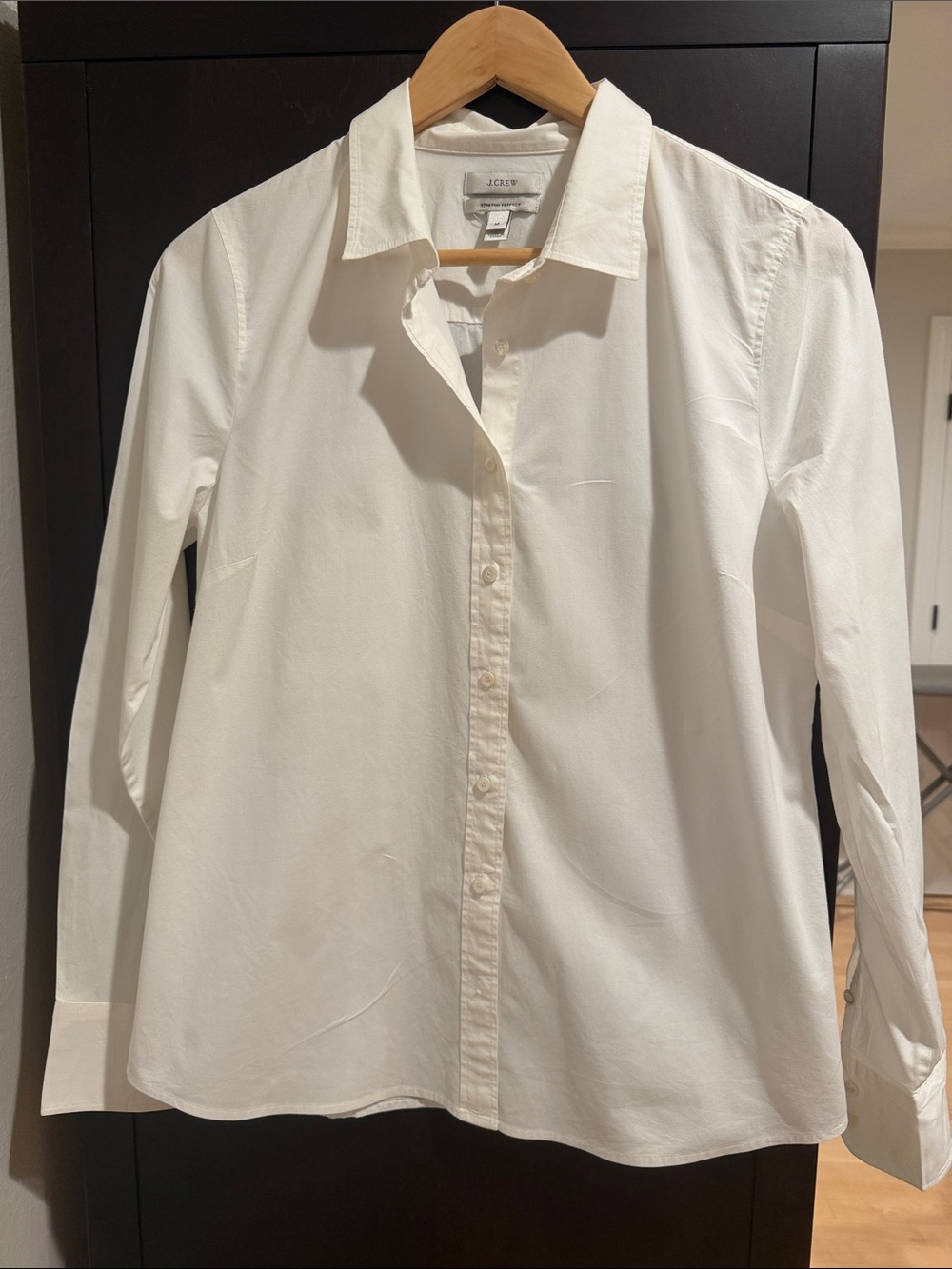 J. Crew Women's Crisp White Button-Front Dress Shirt